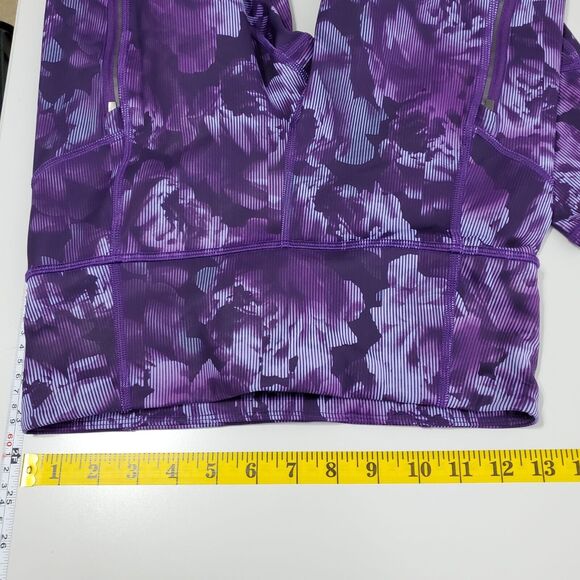 Athleta Printed Rainier Tight Legging Size S Spliced Floral Basalt Violet Purple - Picture 12 of 14